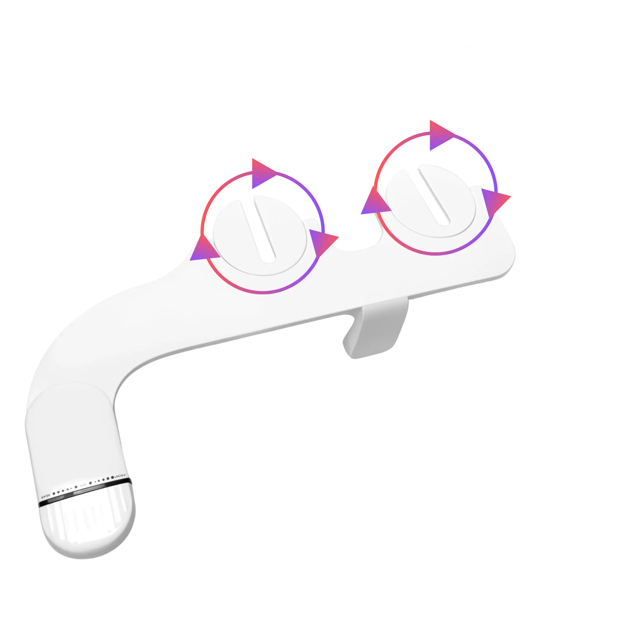 ready_to_change Easy install bidet with dual nozzles.